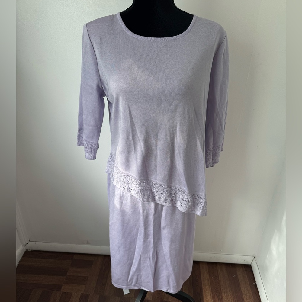 Exclusively MissLook Lilac Top & Midi Skirt Set Size Large Modest Easter Church